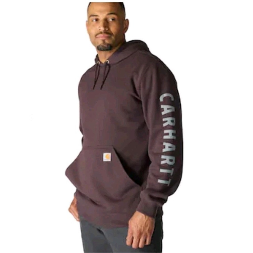 NWT Carhartt Rain Defender Loose Fit Midweight Logo Graphic Hooded Sweatshirt XL